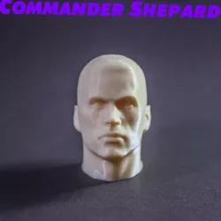 Mass Effect Shepard Head 1/6 scale PLA KIT (no supports)