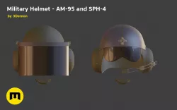Military helmet AM-95 and SPH-4