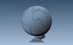 Minimalist Spinning Globe Earth Model