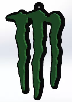monster logo keychain