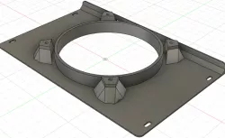 Mounting plate for 5.25" speakers in Stern pinball machines