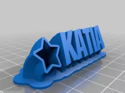My Customized Sweeping 2-line name plate (text)