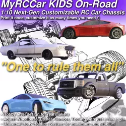 MyRCCar KIDS On-Road, 1/10 Next-Gen Customizable RC Car Chassis