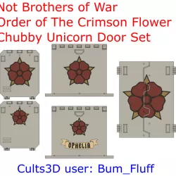 Not Brothers of War Order of the Crimson Flower Chubby Unicorn Door Set