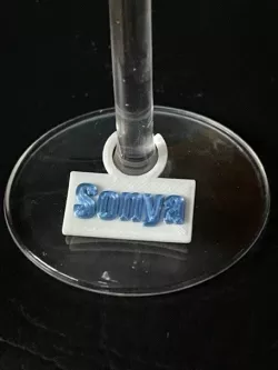 Parametric Wine Charm with proportional font