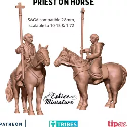 Priest on horse - 28mm