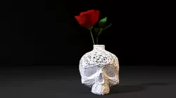 Skull vase