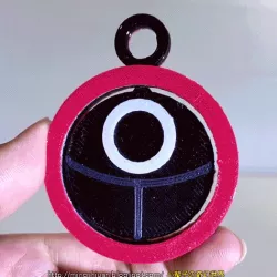 ○△□ Squid Game Soldier Geometry Mask turning keychain
