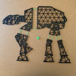 star wars AT-AT Wall Decoration 400x326mm