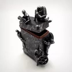 Steampunk box with hinge.