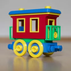 Toy train passenger car construction set