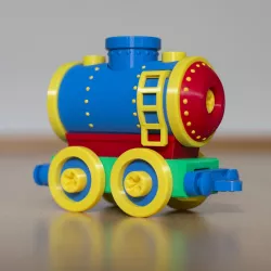 Toy train tanker car construction set