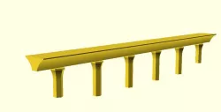 Train viaduct Cardboard / plywood version HO  TGV -style  