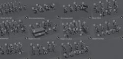 3D Printable Chaos Pact Team 16 miniatures Fantasy Football 32mm  PRE-SUPPORTED by RN Estudio