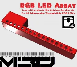 16-Hole 5mm RGB LED Array Base (For Arduino, NeoPixel, etc)