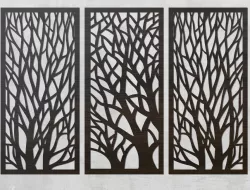 3 Frames Tree Wall Art Decor