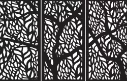 3 Frames Tree Wall Art Decor