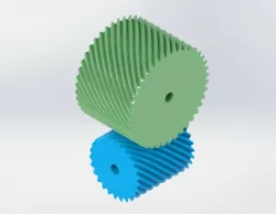 31 piece crossed helical gears set Module 0,25