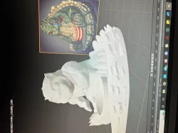 3D Godzilla Sipping Noodles