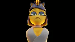 3D Sculpting Ankha From Animal Crossing in Blender3d