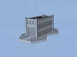8mm Buildings on Hex Bases