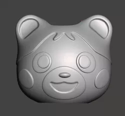 Animal Crossing Bluebear Flowerpot (Light Blue Pot)