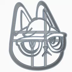 Animal Crossing New Horizons Raymond Cat Chibi Cookie Cutter