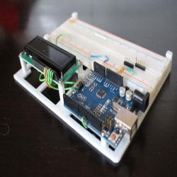 3D Printable arduino UNO + mini breadboard mount by 3Dextrusion