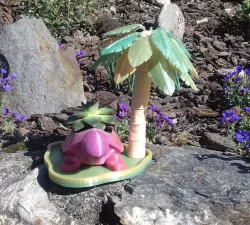 base for mix turtle planter and Palm Tree