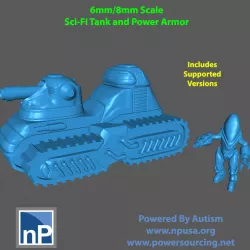 Battletech Tank and Power Armor Suit (6mm/8mm)
