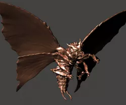 BATTRA GIANT MOTHRA GIGAMOTH!! GODZILLA KAIJU FLYING MONSTER- HI-POLY STL 3D print model