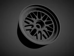 BBS LM rims with brakes and tires for Hot Wheels