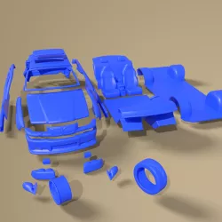 BMW M3 E36 1992 PRINTABLE CAR IN SEPARATE PARTS