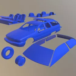 BUICK ROADMASTER WAGON 1991 PRINTABLE CAR IN SEPARATE PARTS
