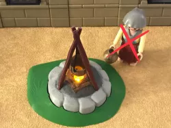 CAMPFIRE LED MEDIEVAL WEST SCALE FIGURES PLAYMOBIL
