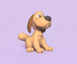 Cartoon Sitting Dog