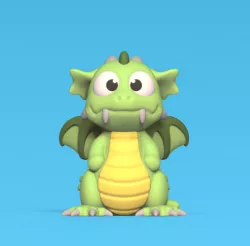 Cartoon Sitting Dragon