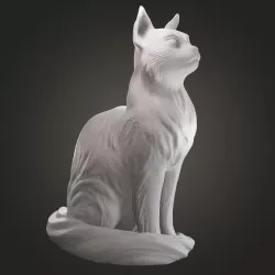 Cat sitting (model for 3D printing)