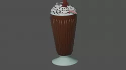 Chocolate Milkshake Keychain