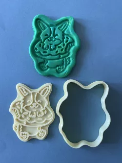 Corgi in a donut cookie cutter
