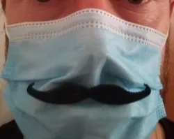 Covid mask mustache