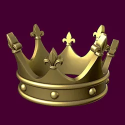 Crown with heraldic lily