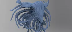 Cthulhu Squid monster sculpture 2