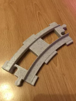 Curved track for Lego Duplo track.