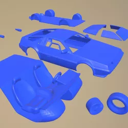 Delorean DMC-12 1981 Printable Car In Separate Parts