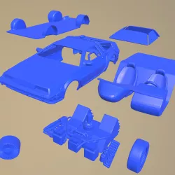 DeLorean DMC-12 BTTF 1981 Printable Car In Separate Parts