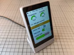 Desktop Case portrait (solid w slots) for *WT32-SC01* by wireless-tag an (ESP32 Development board with a 3.5-inch color touch screen)