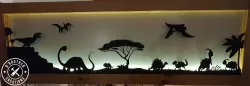 Dinosaur Ikea Kura headboard (headboard 6 parts)