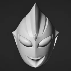 EVIL TIGA prop replica helmet 3D model from ULTRAMAN TIGA