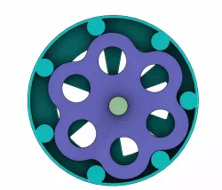 External cycloidal gear set-Lobes 6
